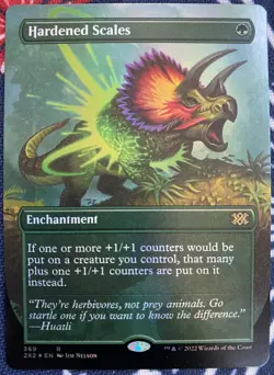 mtg magic Hardened Scales FOIL extended borderless ENGLISH ecailles renforcees - Image 1