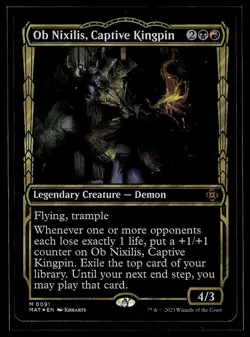 Near Mint or Better Foil Ob Nixilis, Captive Kingpin (Showcase) #91 W/Tracking - Image 1