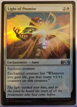 mtg magic 2021 m21 Light of Promise FOIL ENGLISH FRENCH Lumiere de promesse - Image 1