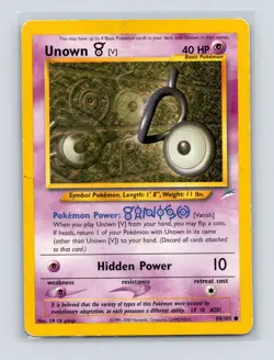 Pokemon TCG Unown [V] 089/105 Neo Destiny Unlimited HP - Image 1