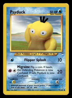 2002 Pokemon Neo Destiny Unlimited #79 Psyduck LP - Image 1