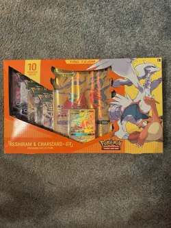 Pokemon Reshiram & Charizard GX Tag Team Premium Collection Box New Sealed - Image 1