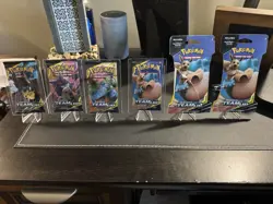 Pokemon Sun & Moon Team Up - Lot Of (6) Packs - Full Art Set And (2) Sleeved - Image 1