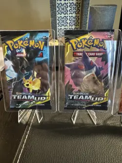 Pokemon Sun & Moon Team Up - Lot Of (6) Packs - Full Art Set And (2) Sleeved - Image 2