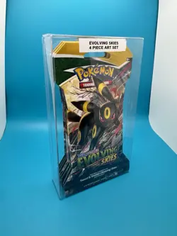 Art Set Of 4 Sleeves Booster Packs - Evolving Skies /pokemon - SEALED - Image 1