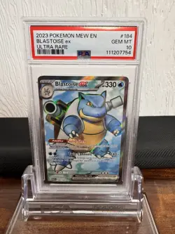 2023 POKEMON MEW EN 151 BLASTOISE EX #184 ULTRA RARE PSA 10 - Image 1