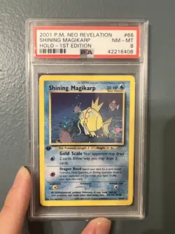 2001 POKEMON NEO REVELATION 1ST EDITION #66 SHINING MAGIKARP-HOLO PSA 8 - Image 1
