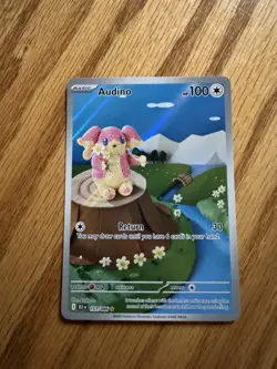 Pokemon Audino 151/086 SV: Scarlet & Violet Black Bolt Illustration Rare Holo NM - Image 1