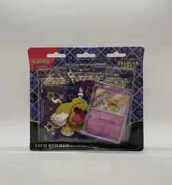 Pokemon TCG Paldean Fates Greavard 3-Pack Tech Sticker Collection - Image 1