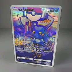 Pokemon TCG Pocket Croagunk Custom Holo Foil Card With Texture - Image 2