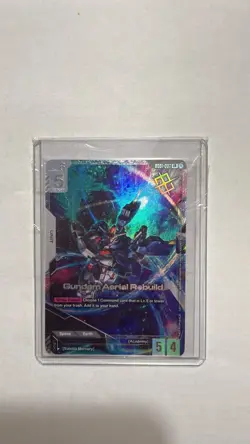 Gundam TCG NewType Challenge Winner Card Gundam Aerial Rebuild LR+ GD01-067 - Image 2