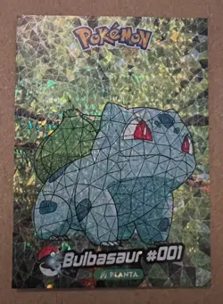 Pokemon Bulbasaur #001 Crystal Card Collection Holo Promo NM - Image 1