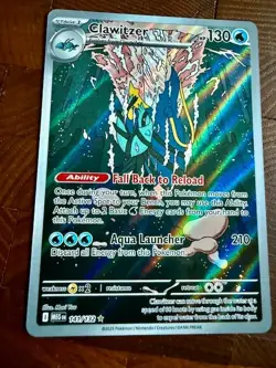 Pokemon TCG Clawitzer 141/132 2025 Mega Evolution Illustration Rare Card - NM - Image 1