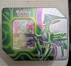 Pokemon Trading Card Game Paradox Clash Iron Leaves ex tin Sealed - Image 1