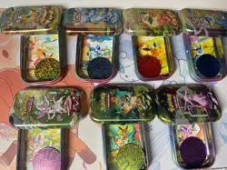 Prismatic SV Evolutions Mini Tins Pokemon Empty Card, Coin And Tin Only - Image 1