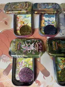 Prismatic SV Evolutions Mini Tins Pokemon Empty Card, Coin And Tin Only - Image 3