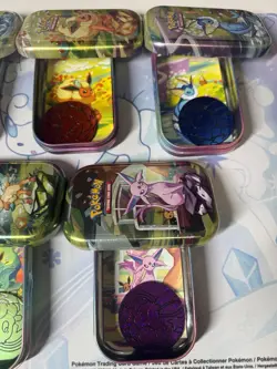Prismatic SV Evolutions Mini Tins Pokemon Empty Card, Coin And Tin Only - Image 5