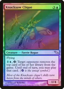 Knacksaw Clique FOIL Shadowmoor HEAVILY PLD Blue Rare MAGIC MTG CARD ABUGames - Image 1