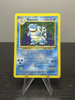 TCG Blastoise - 2/102- Pokemon Unlimited Base Set 1999 WOTC Holo Rare Card - Image 1