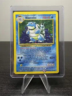 TCG Blastoise - 2/102- Pokemon Unlimited Base Set 1999 WOTC Holo Rare Card - Image 2