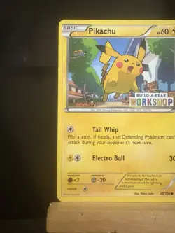 Pokemon TCG Pikachu Build-A-Bear Workshop Promo 20/108 Promo Pokemon TCG Card LP - Image 2