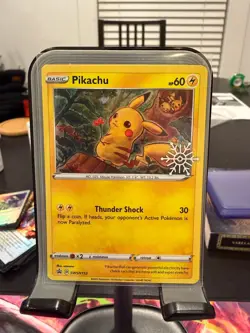 Pikachu SWSH153 Black Star Promo Holiday Calendar Holo NM Pokemon Card English - Image 1