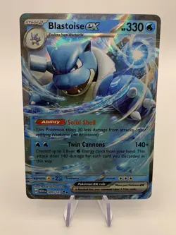 Blastoise ex 009/165 Scarlet & Violet 151 Double Rare Holo Pokemon TCG Card - Image 1