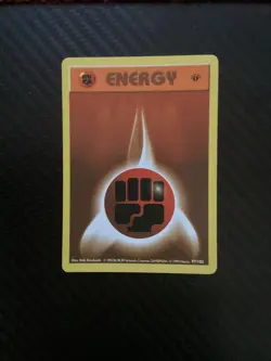 Pokemon Card - Base 97/102 - FIGHTING ENERGY (common) **1st Edition** - LP - Image 1