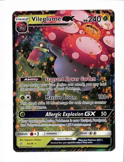 Vileplume GX 4/236 Cosmic Eclipse Ultra Rare Holo Pokemon Card - Image 1