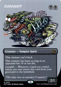 Bloodghast FOIL BORDERLESS Aetherdrift Magic MTG NM - Image 1