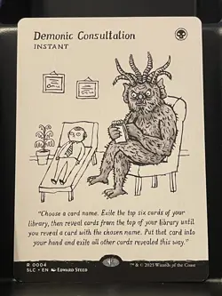 Demonic Consultation # 4 MTG SLD Secret Lair Countdown Kit 2025 NM - Image 1