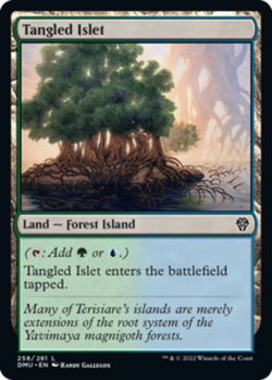 4x Tangled Islet MTG Dominaria United NM Magic Regular - Image 1