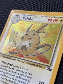 1999 Pokemon Fossil WotC 14/62 Raichu Holo - Image 2