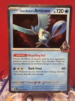Team Rocket's Articuno (Cosmos Holo) Blister Pack Promo Rare Pokemon NM 1014 - Image 1