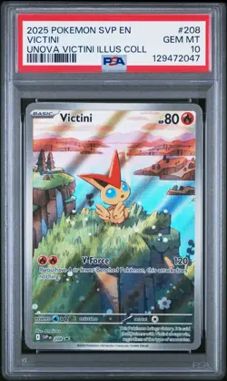 2025 Pokemon SVP EN Victini #208 Promo Unova Victini Illustration Coll. PSA 10 - Image 1