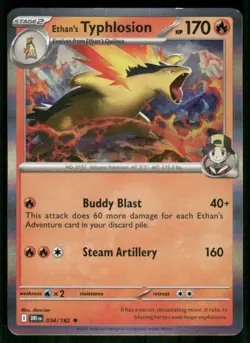 2025 Scarlet & Violet Series - Destined Rivals Ethan's Typhlosion Rare #34 - Image 1