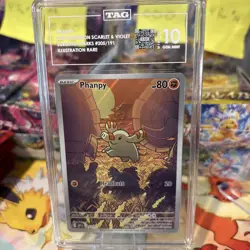 2024 POKEMON SSP EN-SURGING SPARKS ILLUSTRATION RARE #205 PHANPY PSA 10 - Image 1