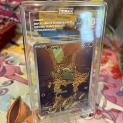 2024 POKEMON SSP EN-SURGING SPARKS ILLUSTRATION RARE #205 PHANPY PSA 10 - Image 3