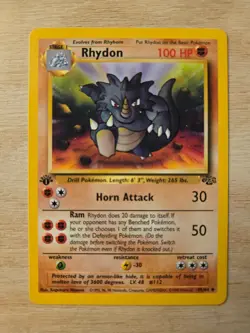 Pokemon Rhydon - Jungle 1st Edition 45/64 - Image 1