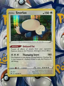Snorlax 143/196- Pokemon TCG Lost Origin - Rare Holo - NM/E - Image 1