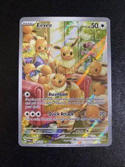 Pokemon Scarlet and Violet Twilight Masquerade Eevee Illistration Rare 188/167 - Image 1
