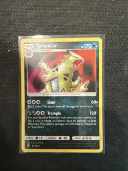 Tyranitar - 87/168 - Pokemon Celestial Storm Sun & Moon Reverse Holo Rare NM - Image 1