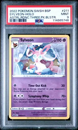 2022 POKEMON SWSH BLACK STAR PROMO #211 SYLVEON-HOLO PSA 9 - Image 1