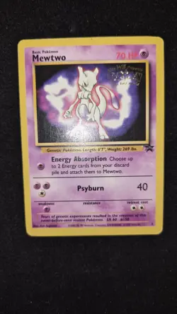 Mewtwo 3 WOTC Promos Black Star Promo Pokemon Card MP Played Vintage Played - Image 1