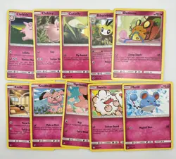 Pokemon Fairy type bundle X10 cards LP cuties pink clefairy swirlix #89 - Image 1