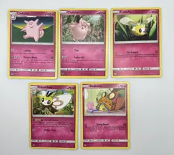 Pokemon Fairy type bundle X10 cards LP cuties pink clefairy swirlix #89 - Image 2