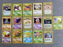 16x Pokemon Cards - HP - Base Set 2, Fossil & Team Rocket - Vintage WOTC - Image 1