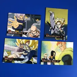 2001 DBZ Dragon Ball Z ArtBox Prism Lot of 4 Foil Holo Cards P-04 06 07 08 - Image 1