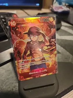 Promo One Piece CARD Treasure Booster Monkey.D.Luffy ST10-006 SR New - Image 1