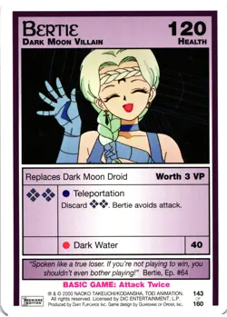Sailor Moon CCG Premier Edition Bertie Dark Moon Villian Trading Card - Image 1